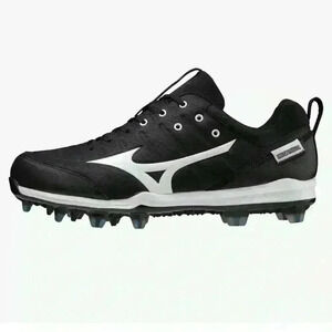 Mizuno Ambition 2 TPU Men’s Baseball Black White Cleats Size 8.5